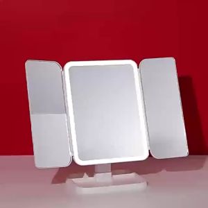 Three Sided Folding Mirror.High-Definition LED Makeup Mirror .Touch Screen Mirror Beauty Tools