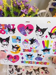 Sanrio Tattoo Stickers Cartoon Cute Kuromi Cinnamon Dog Waterproof Childrens Party Supplies Temporary Tattoos Art Kid Gifts