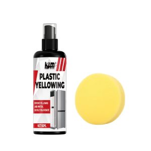 KJM New Plastic Yellowing Removal Agent - Safe Non-Toxic Formula Long-Lasting Protection Quick Results for Plastic Renewal