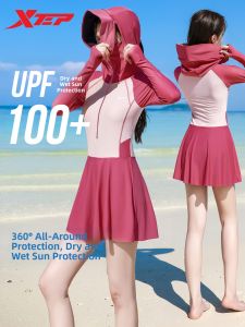 XTEP | Modest Slimming Long Sleeve One-piece Swimsuit