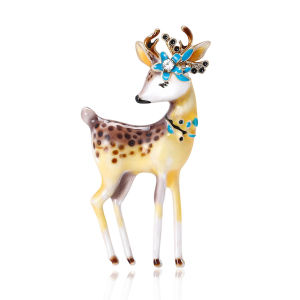 กวางคริสต์มาสเข็มกลัดสําหรับผู้หญิงผู้ชายออกแบบใหม่ปีใหม่ความงามสัตว์ PARTY Office เข็มกลัด Pins ของขวัญ