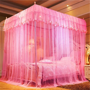 New 2025 Mosquito Net Full Cover Style for Bedroom No Installation Required Stainless Steel Frame Universal Queen Size Bed