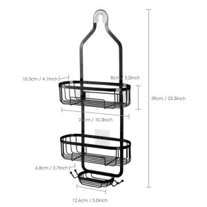 HUIYANGXU | Kệ Tắm Không Cần Khoan  Thép Carbon