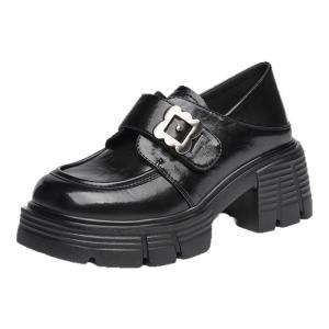 Josiny | Chunky Heel Thick Sole Women Loafers