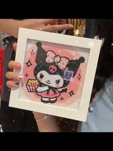 10 แก่นครอสติสคริสตัล ลายซานริโอ้น พร้อมกรอบ Diamond Painting 15x15 cm DIY สำหรับเล่นเด็ก ลายเยอะมากๆ