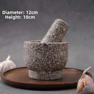 Manual Household Small Green Stone Garlic Mortar