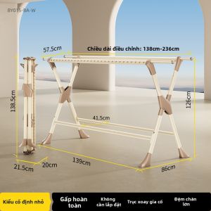 BIREN | Giá Đựng Quần Áo Gấp Gọn Phong Cách Retro Chịu Lực
