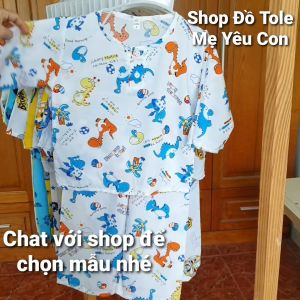 Bộ ngủ dài tay bé trai Size 14 (37-40kg). Vải tole/lanh 2 da loại 1 mát rượi. Có 2 nút cài trước cổ