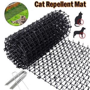 Cat Scat Mat Deterrent Repellent Mats Garden Prickle Strip Anti-Digging Cat and Dog Prickle Strips Plant Protectors