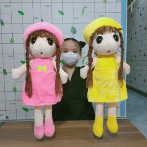 Búp bê Chibi váy vàng gấu bông búp bê Chibi size lớn 60cm nhiều màu lông mịn cao cấp mẫu mới