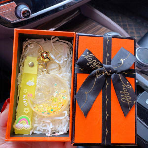 Dạ Quang Đêm Dầu Trăng Sao Thỏ Móc Khóa Cặp Đôi Series Ba Lô Trang Trí Màu Cát Chai Dropshipping Bán Buôn Có Thể Tùy Chỉnh