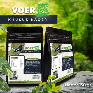 BELI 1 GRATIS 1 MAKANAN BURUNG KACER | VOER HARIAN | VOER NUTRISI KOMPLIT | VOER KHUSUS KACER 15% 150GR