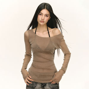 Ariseism | Vintage Rhinestone Thin Sheer Tshirt