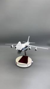 42CM Antonov An-124 Airplane Model Ruslan Volga-Dnepr Airlines Resin Diecast Scale Aircraft Nose Open Version Static Collection