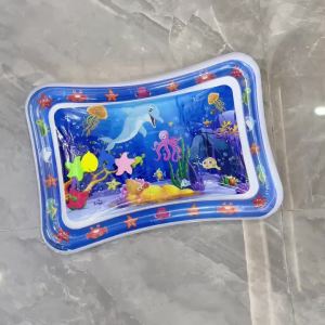 65cm Square Shape Inflatable Baby Water Play Mat Infant Kid Tummy Time Water Pad Cushion Early Educate Develop Activity Toy