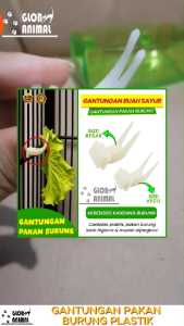 GANTUNGAN BUAH SAYUR PAKAN BURUNG PLASTIK cantolan sangkar pengait