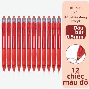 deli | Bút Bi Dùng Nước Mực Đỏ Có Thể Nhấn Cho Học Sinh Và Giáo Viên Dùng Để Chấm Bài Và Sửa Sai