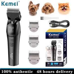 Kemei Professional pet hair clipper rechargeable electric cat clipper dog clipper animal clipper motor speed regulation 10W