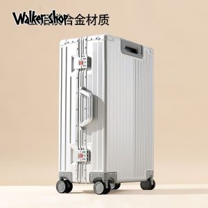 WalkerShop Magnesium Aluminum Alloy Luggage 20 Inch Carry-On Suitcase Aluminum Frame Pullman for Business Travel