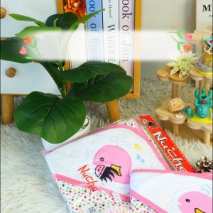 C0064 ผ้าห่อตัวเด็กอ่อน ปักลายน่ารัก ผ้านิ่มสบาย มีหลายสี ใช้ห่อตัวเด็กแรกเกิด