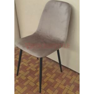 Vedourstyle Velvet Fabric Dining Chair Modern Designed Restaurant Chair Kerusi Makan 绒布餐椅 Kain Baldu