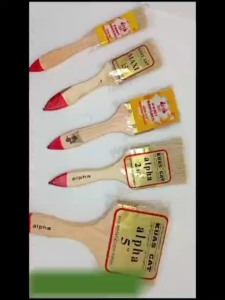 12 PCS Kuas Cat Tembok Gagang Kayu 1 in 15 in 2 in 25 in 3 in 4 in 5 in Alat Kuas Cat Tembok Paint Brush