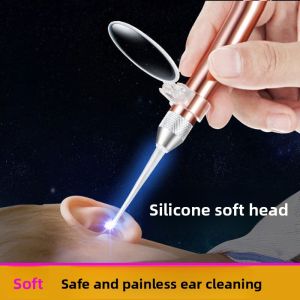 Glowing Silicone Ear Spoon Lighting Earwax Removal Tool Kit for Adults Ear Cleaning Tool Non-Disposable Reusable Ear Spoon