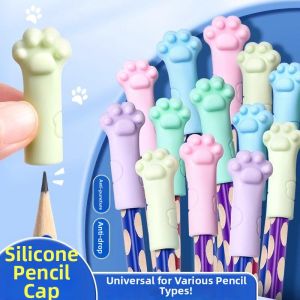 Cute Cat-Shaped Soft Rubber Pencil Cap