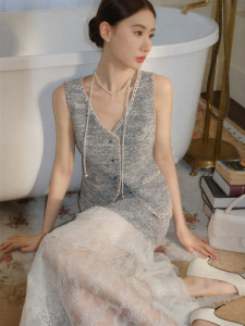 French Luxe Sparkle Little Feminine Style Fashion Set Two-piece