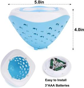 Fish Pattern Swim Pool Fountain Projector Light Battery Operaed Submersible Pond Bathtub Hot Tub Spa Fountain Projector Kid Gift