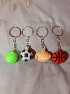 Gantungan Kunci DIY Bola Karet/Aksesoris Gantungan Kunci Murah