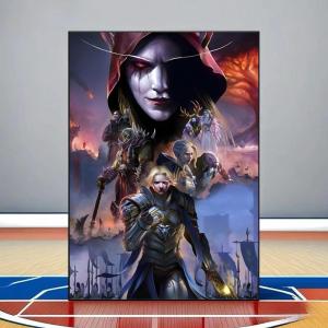 Poster HD PVC Self Adhesive Wall Art - Waterproof Reusable For Home Office Cafe World Of W-Warcrafts Anime Game