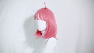 Wig Anya Forger Manmei SPY×FAMILY Cosplay Wig Pink Bob Pendek