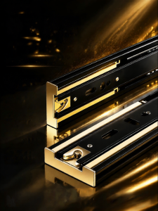 YANU | Damping Buffer Stainless Steel Thick 3 Section Drawer Slides