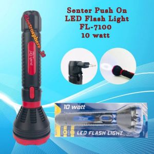 Senter tangan Push ON FL 7100 - 10W Super terang