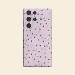 BILIBILI | Doodle Brown Star Luxury Fashion Full Lens Protective Case for Samsung Galaxy S26 S25 S24 A56 A36 Plus Ultra