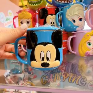 Ly inox giữ nhiệt 3D Disney hình nhân vật họa hình siêu xinh cho các bé gái và bé trai - 260ml(Mickey/ Minnie/ Elsa/ Spiderman/ Anna/ McQueen/ Mike/ Sulley)