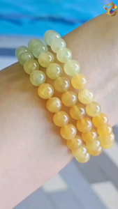 Graduation Grade Natural Rare Ombre Greenish Yellow Heliodor Aquamarine Bracelet