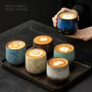 pdq | Cốc Cà Phê Gốm Sứ Phong Cách Nhật Bản Thiết Kế Sáng Tạo Men Gốm Cổ Điển Dùng Cho Gia Đình Và Văn Phòng Cốc Đơn Dụng Cụ Uống Nước Cốc Sữa/nước