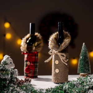 BEAUTY IN THE LIGHT | Christmas Santa Wine Bottle Cover Decorations