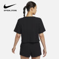 Nike Women's Sportswear Ribbed Jersey Short-Sleeve Top - Black [FV1406-010]. 