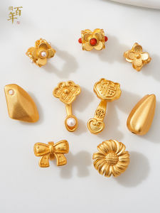 จี้หัวลูกน้ำทองคำแบบดั้งเดิม DIY ต่างหูรูปดอกทานตะวัน เครื่องประดับแฟชั่นแบบใหม่สำหรับฤดูใบไม้ผลิ 2023