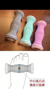 Ergonomic con lăn mát xa chân-cho Relief viêm cân gan chân công cụ bấm huyệt di động (Màu Xám)
