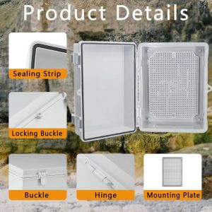 IP67 Waterproof Transparent ABS Plastic Enclosure Junction Box Outdoor Power Distribution Electronic Instrument Case