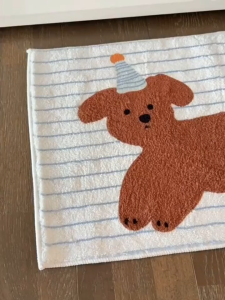【Longlong】COD พรมปูพื้น พรมห้องนอน ข้างเตียง เช็ดเท้า 40×60cm น่ารัก dog แห้งไว ดูดซับน้ำ ห้องน้ำ ตกแต่งห้อง