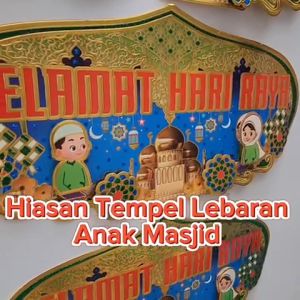 M738 Tempelan Stiker Dinding Garland Hiasan Dekorasi Idul Fitri Lebaran