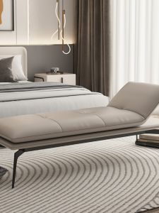 Italian Bed End Stool Accessible Luxury Classy Master Bedroom Bed Bedside Cloakroom Clothes Changing Stool Sofa Bench