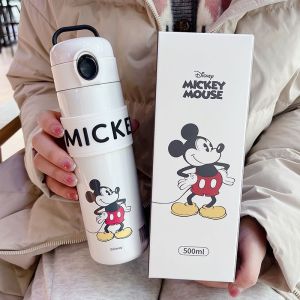 Disney Spider-Man แก้วน้ำสแตนเลสระดับอาหารสำหรับเด็ก แก้วน้ำรักษาความร้อนสำหรับเด็กชาย แก้วน้ำแบบดื่มตรงสำหรับนักเรียนประถม