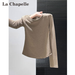 La Chapelle | Áo Thun Ôm Cổ Tròn Màu Yến Mạch
