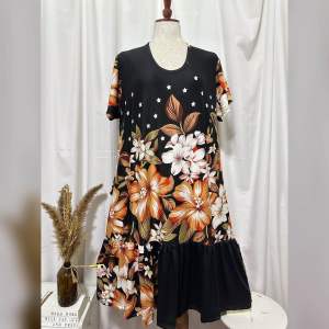 ELSA PLUS SIZE (UPTO 3XL) RUFFLES PAMBAHAY DUSTER DRESS WITH ONE POCKET